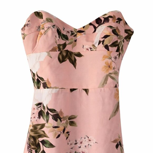 Amanda Uprichard Eden Gown in Junior Floral Asymmetrical High Low Ruffle Dress M - Picture 7 of 10